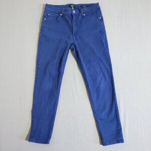Jones New York jeans women's size 10 purplish blue Lexington ankle stretch denim
